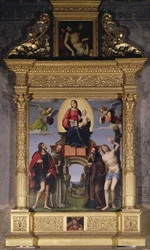 Madone et saints, retable, fin du 15e siècle
